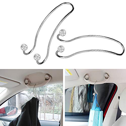 image for XBRN Car Hook Headrest Hooks,4 Pack Bling Car Vehicle Back Seat Hanger
