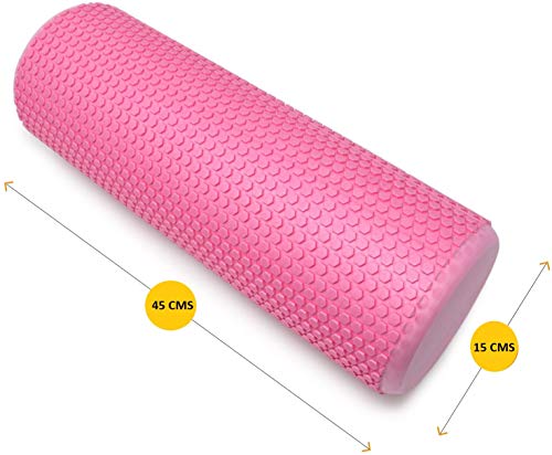 Image of Bodylastics Foam Roller (45 x 15 cms) for Deep Tissue Massage, Relief from Sore Muscles Pain, Pre & Post Exercise Fitness Workout Sessions