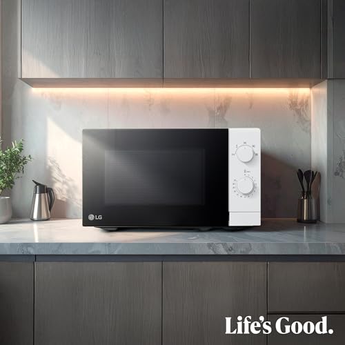 LG MS2082H - Microondas, 20 L, 700W, 5 Niveles de Potencia, Función Descongelado, Interior Fácil de Limpiar, Bloqueo Infantil, Compacto y Seguro, Blanco - imagen 10