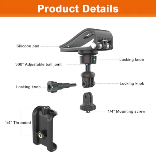 Image of STHIRA Car Sun Visor Mount Phone Action Camera Holder 360 Quick Clip Vlog Recording Travel Use Mobile Holder Compatible