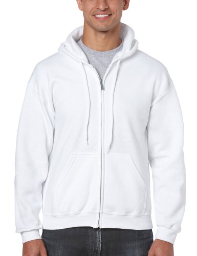 GILDAN Herren Adult 50/50 Cotton/Poly. Full Zip Hooded Sewat Sweatshirt,...