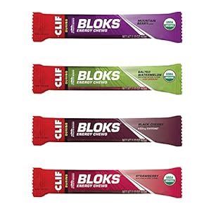 CLIF BLOKS – Energy Chews – 4 Flavor Variety Pack – Non-GMO – Plant Based Food – Fast Carbs for Cycling and Running – Workout Snack (2.1 Ounce Packet, 12 Count)