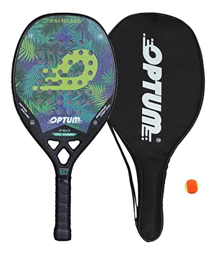 Raquete De Beach Tennis - Optum 3k Palmland Full Carbono