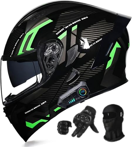 ▲ Casco da moto Bluetooth: il nostro casco da moto integrale soddisfa o supera gli standard di sicurezza DOT FMVSS-218 / ECE R2205, il che significa che è stato approvato per tutto il traffico stradale europeo e americano. Adatto per adulti, uomini, donne, adolescenti, ragazzi e ragazze, motociclette, biciclette, scooter, kart, rally ATV, gare di sci alpino, motociclette, ecc.