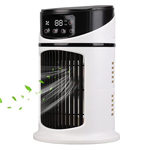 Natudeco Mini climatiseur Portable Multifonctionnel Refroidisseur d air Ventilateur Mobile Ventilateur de Refroidissement par Eau dépoussiérage humidification pour Salon Chambre Bureau Maison