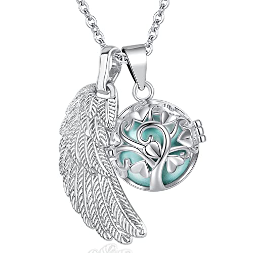 EUDORA Harmony Ball Angel Caller Necklace Angel Wings Musical Chime Bola for Pregnancy Women, 30