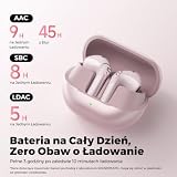 SOUNDPEATS Air6 HS Bezprzewodowe Słuchawki Douszne z Dźwiękiem Hi-Res i LDAC, Baterią 45H, Słuchawki Bluetooth 6.0, 4 Mikrofonami, IPX5 oraz Sterowaniem Dotykowym i Aplikacją Różowy