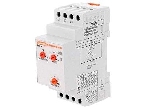 Relais de surveillance de tension PMV40A575 avec temporisation 0,1-20s
