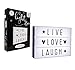Produktbild LIFA LIVING LED-Lichtbox | Dekorative Lampe mit Symbolen | 85 austauschbare Buchstaben | Batteriebetrieb Deko Lampe Lightbox mit weißem Licht