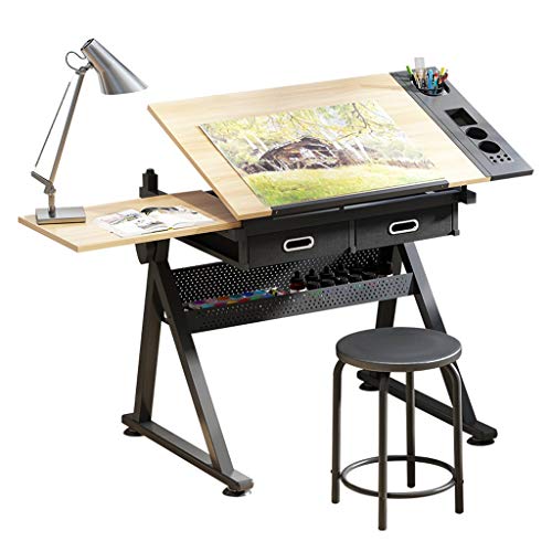 Mesa de dibujo inclinable ajustable con estadísticas de arte Sto Maple H para manualidades, hogar, oficina y uso de artistas