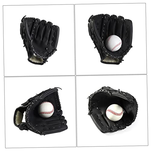Happyyami Adult Baseball Glove Men's Softball Batting Gloves 12.5 Inch Left Hand Glove Softball Accessories PVC Material