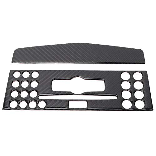 Décoration intérieure de voiture, couverture de panneau de navigation de voiture de 2PCS équilibrent la fibre de carbone réelle douce adaptée pour W204 2005-2012 Cover