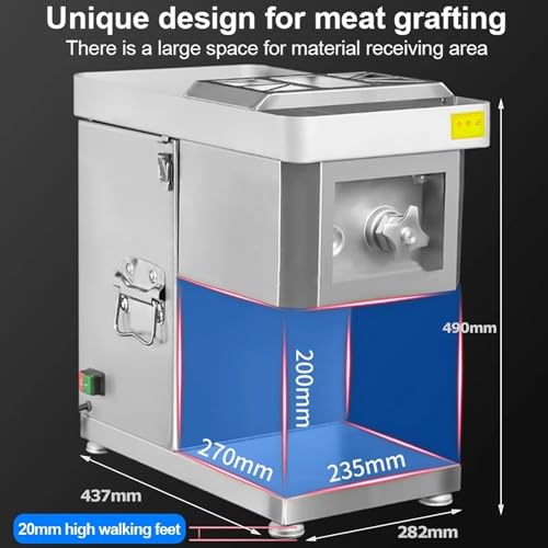 Cortadora de carne eléctrica acero inoxidable 1500W miniatura 6