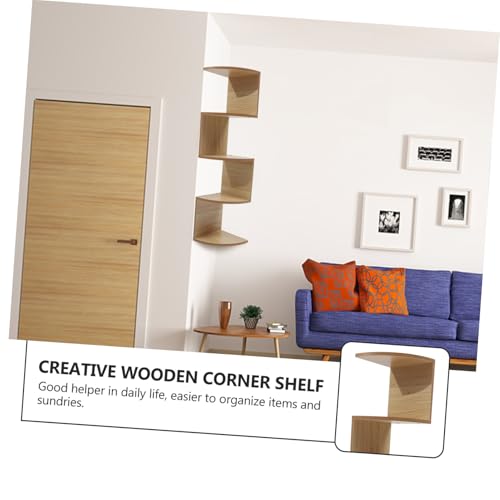 Étagère murale en bois synthétique à 5 niveaux avec support de rangement moderne - 8