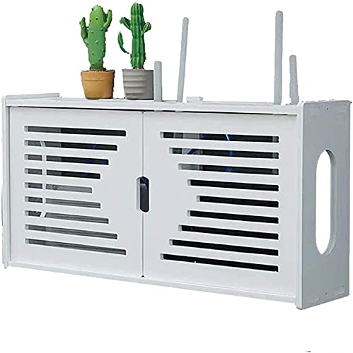 Routeur Wi-Fi étagère murale support de rangement blanc pour décodeur