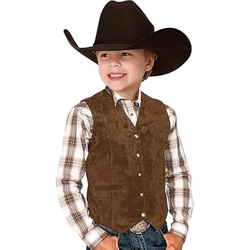 Camisa infantil con chaleco retro para niños, chaleco vaquero de ante, estilo de disfraz, escote en V, chaleco occidental casual, chaqueta de cintura, camisa para niños, talla, marrón, 11-12 años | Ya disponible en tu tienda friki favorita! En mundofriki.es! Camisa infantil con chaleco retro para niños, chaleco vaquero de ante, estilo de disfraz, escote en V, chaleco occidental casual, chaqueta de cintura, camisa para niños, talla, marrón, 11-12 años | Ya disponible en tu tienda friki favorita! En mundofriki.es!