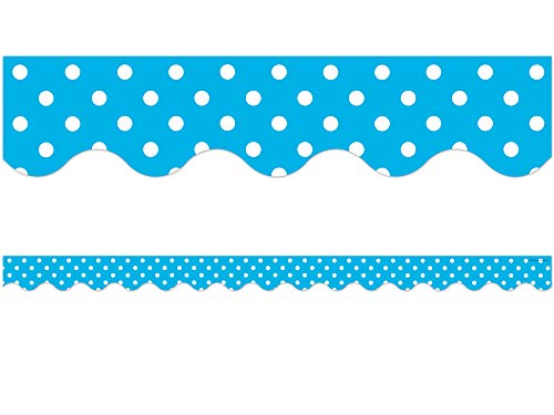 Teacher Created Resources Aqua Mini Polka Dots Border Trim, Aqua (4670)