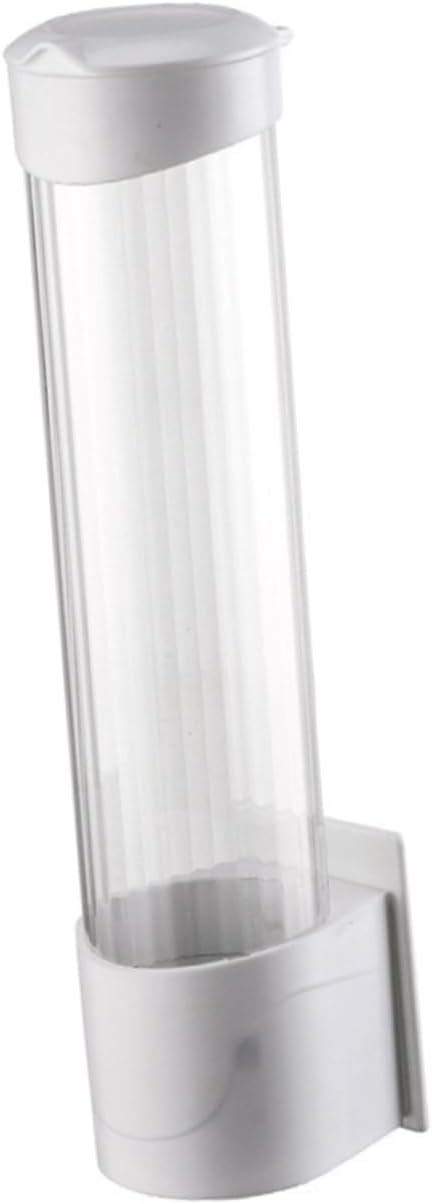 OUNONA 3-Ounce Wall-Mounted Disposable Paper Cup Dispenser No Punch Installation Plastic Cup Holder for Water Dispenser Easy Access for Parties and Offices