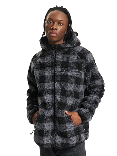 Brandit Teddyfleece Worker Jacket, color: black/grey, size: L