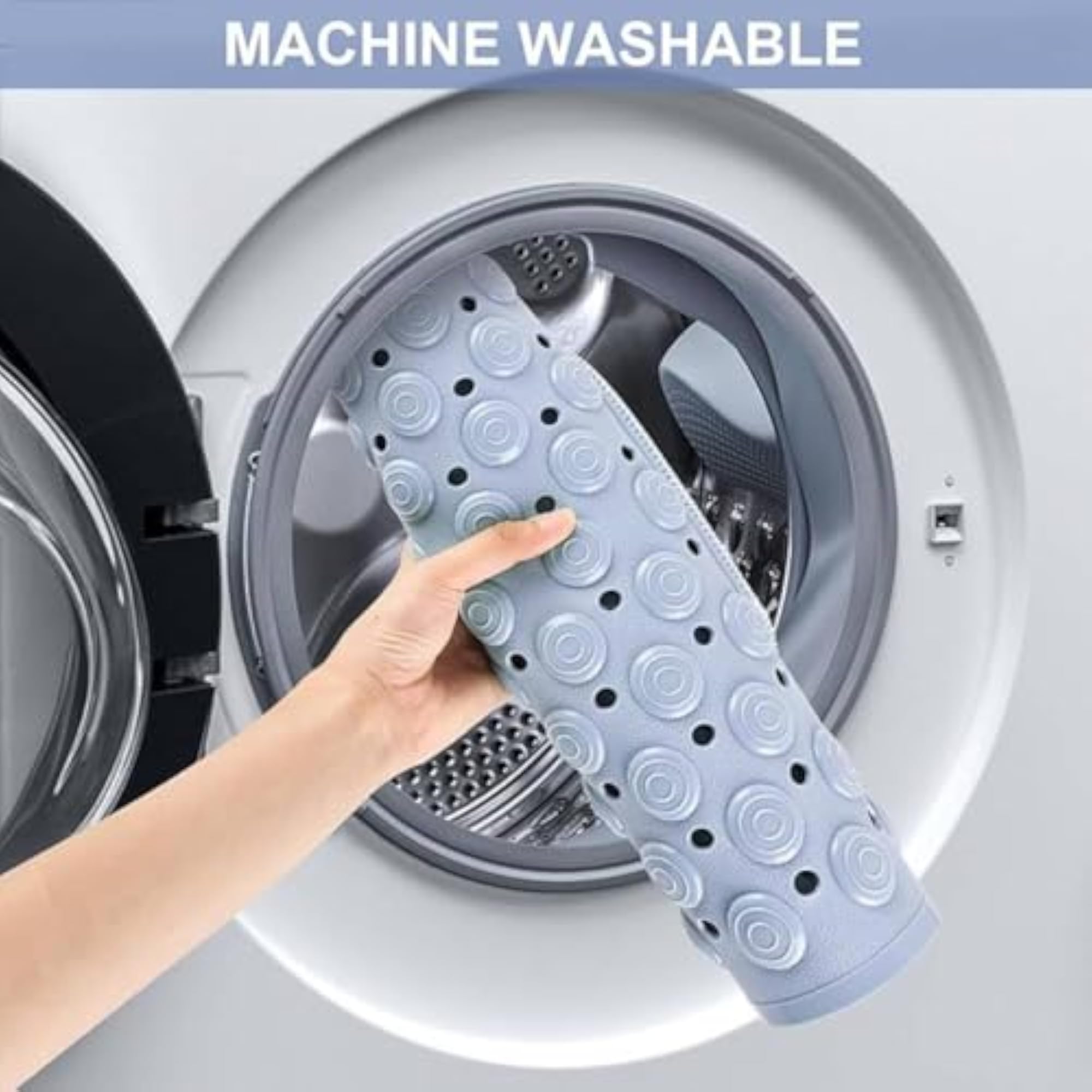 Anti-Skid Shower Mat with Foot Scrubber