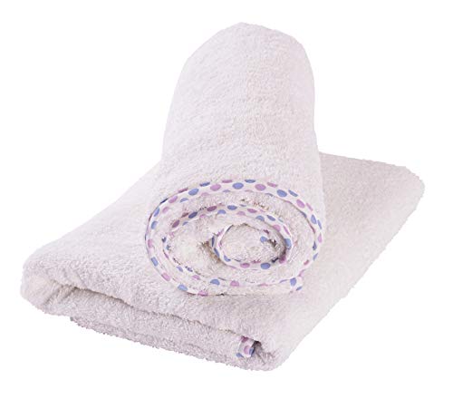 Toallas de bebé – superabsorbentes – 100% rizo de algodón natural – Ultra grosor (500 g/m²) – Muy suaves – Certificado Oeko-Tex – 65 x 75 cm – 1 unidad blanca