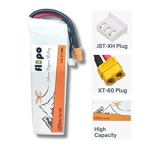 Image of Flipo 5200mAh 3S 40C /80C (11.1V) Lithium Polymer Battery Pack LIPO