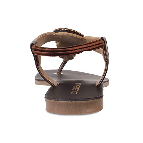 Image of SOLE HEAD Brown Flat Women Sandal