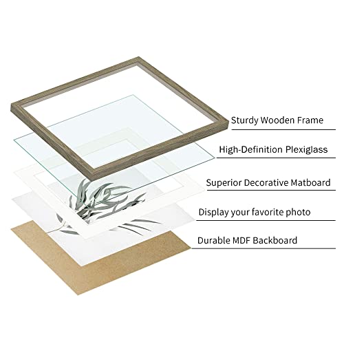 Botanical Leaf Framed Wall Art Set Of 2 Minimalist Nature Plant Leaf Pictures Print With Wooden Frame For Wall Decor 11 X 14 Inch #TOP3