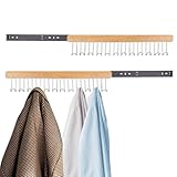 Multifonction : le porte-ceinture pour placard est un cintre en bois polyvalent qui peut être utilisé comme un cintre de ceinture, un débardeur, un soutien-gorge, un placard, un dortoir, un porte-bijoux