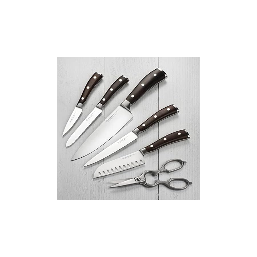 Wusthof IKON Blackwood 7 Piece Slim Knife Block Set