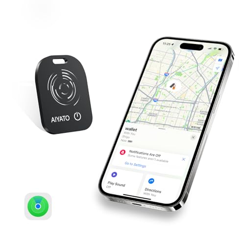 Mini Wallet Tracker Card, Key and Item Locator IP65 Waterproof Find Nearby Far Away iOS Only Work with Apple FInd My App Rechargeable Phone Finder for Keys, Bags More — view 2