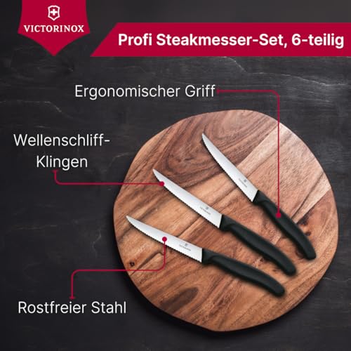 Victorinox Küchenmesser Swiss Classic Steakmesser-Set, 6-teilig