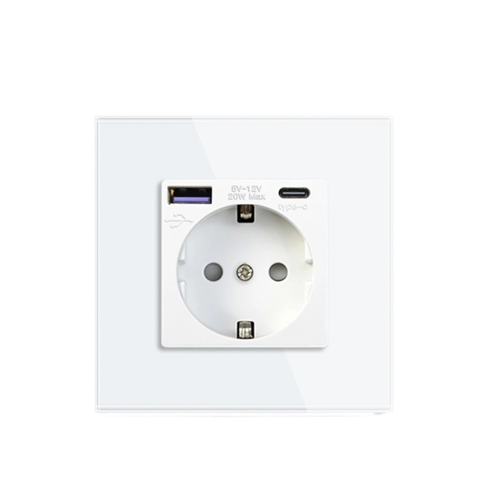 Toma de corriente de pared con interfaz tipo C, doble o triple, for montaje en pared(Triple Socket Black)