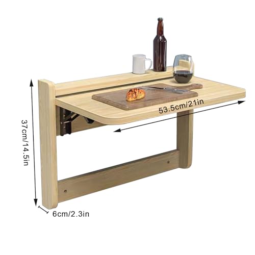 Table pliante murale pour gagner de l'espace dans un petit studio en érable