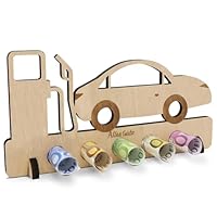 Sugeru Geldgeschenke Geburtstag - deko | Geldgeschenk Reise | Geschenke aus Holz - Geschenke Geldgeschenk für Frauen und Männer | Urlaubskasse Spardose | Camping Deko (Autotankstelle)