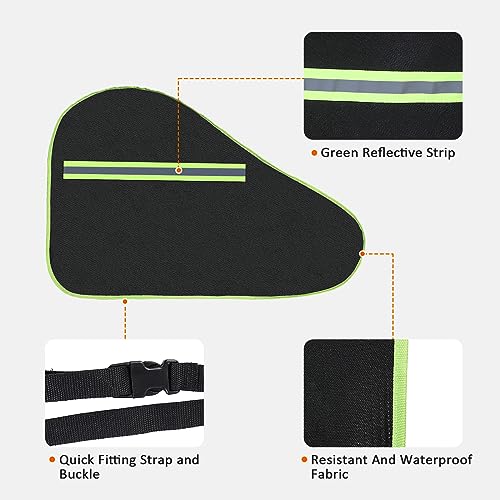 AiQInu Deichselabdeckung mit Reflektierendem Rand, Universal Deichselhaube Groß Wasserdicht Wohnwagen deichselabdeckung mit Verstellbare Gurtschnalle Deichselschutzhülle