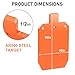 LXVOOEE AR500 Steel Targets for Shooting, 1/2'' Thick Silhouette Metal Targets for Shooting Laser Cut Steel Target, Neon Orange, 10''x16''