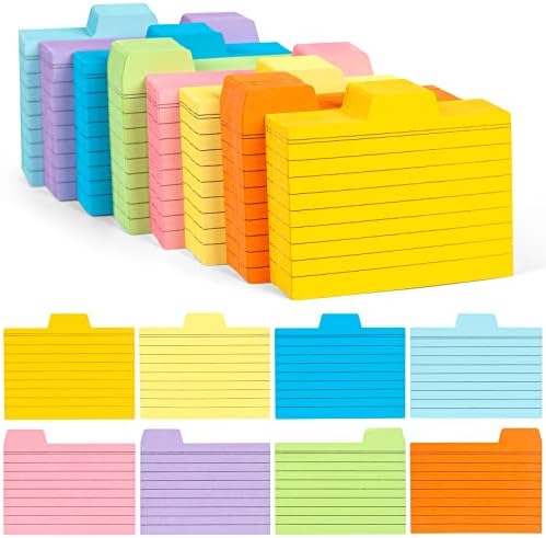 Koogel Karteikarten 252 Stück - Bunte Lernkarten 12,5x8,5cm Mit Linien