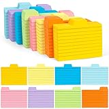 Koogel Karteikarten, 640 Blätter Pocket Beschriftete Linien Kraftpapier Karten für Vokabel Lernen Unterwegs