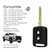 Keylessbest Replacement for Renault Maxity Nisssan Micra K12 Navara D40M Key Fob Remote Control 2014 2015 2016 2 Buttons 433MHz 5WK4876,Black
