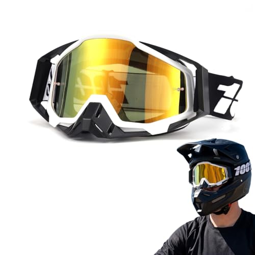 Image of PROBEROS Dirt Bike Goggles, Motorcycle Riding Goggles UV Protection Motocross Glasses for Motorcycle Helmet Riding Anti-Fog Windproof Comfort Fit