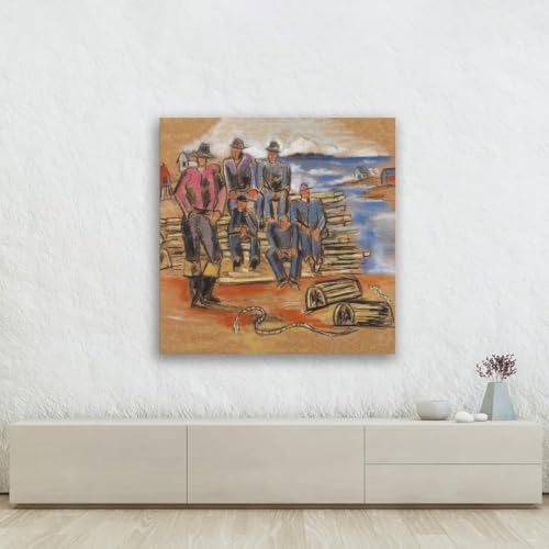 Pêcheurs Éléments Maritimes Marsden Hartley tableau moderniste 60x60