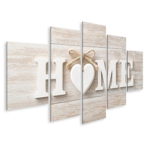 Tableau sur toile 5 pièces : décoration murale salon moderne et design