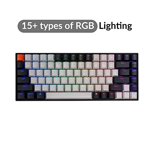 Image of Keychron K2 - Version 2 - Hot-Swappable - Brown Switch | Wireless Bluetooth /USB Wired Mechanical Keyboard, Compact 84 Keys RGB LED Backlit, N-Key Rollover
