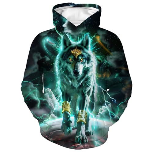 Horse Hoodies for Boys Girls 3D Printed Hooded Sweatshirts Long Sleeve Pullover Hoodie with Pocket 6-16 Years