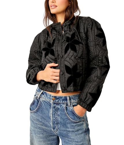 Amazon.com: Free People Women's Quinn Quilted Jacket, Black (US