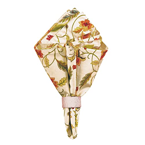 Servilleta de tela cuadrada con patrón floral multicolor miniatura 1