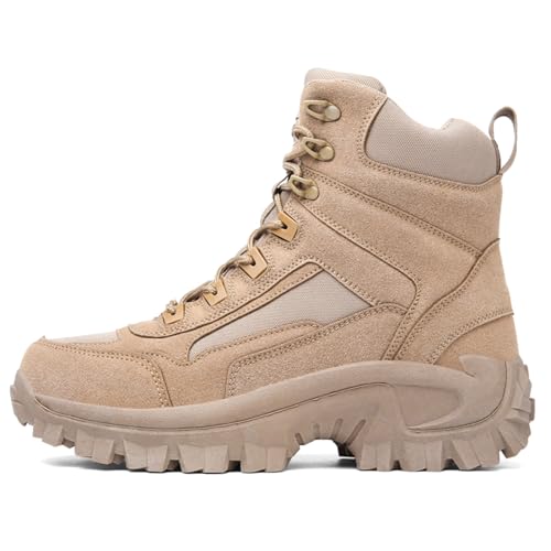 Tactical boots for men Lightweight combat Military Boots Leather Motorcycle Climbing Work shoes2