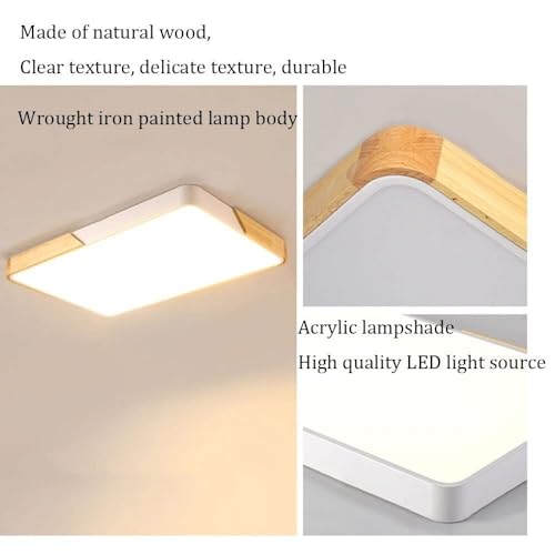 Plafonnier LED design rectangle gris 65cm pour entrée élégante