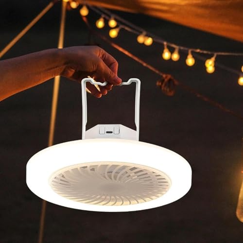 Ventilateur Solaire de Camping avec Télécommande et Lampe LED Rechargeable - 8